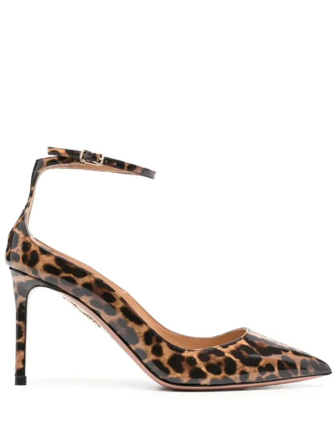 Aquazzura Aquazzura レオパード柄ミッドヒールパンプス ブラウンの商品画像