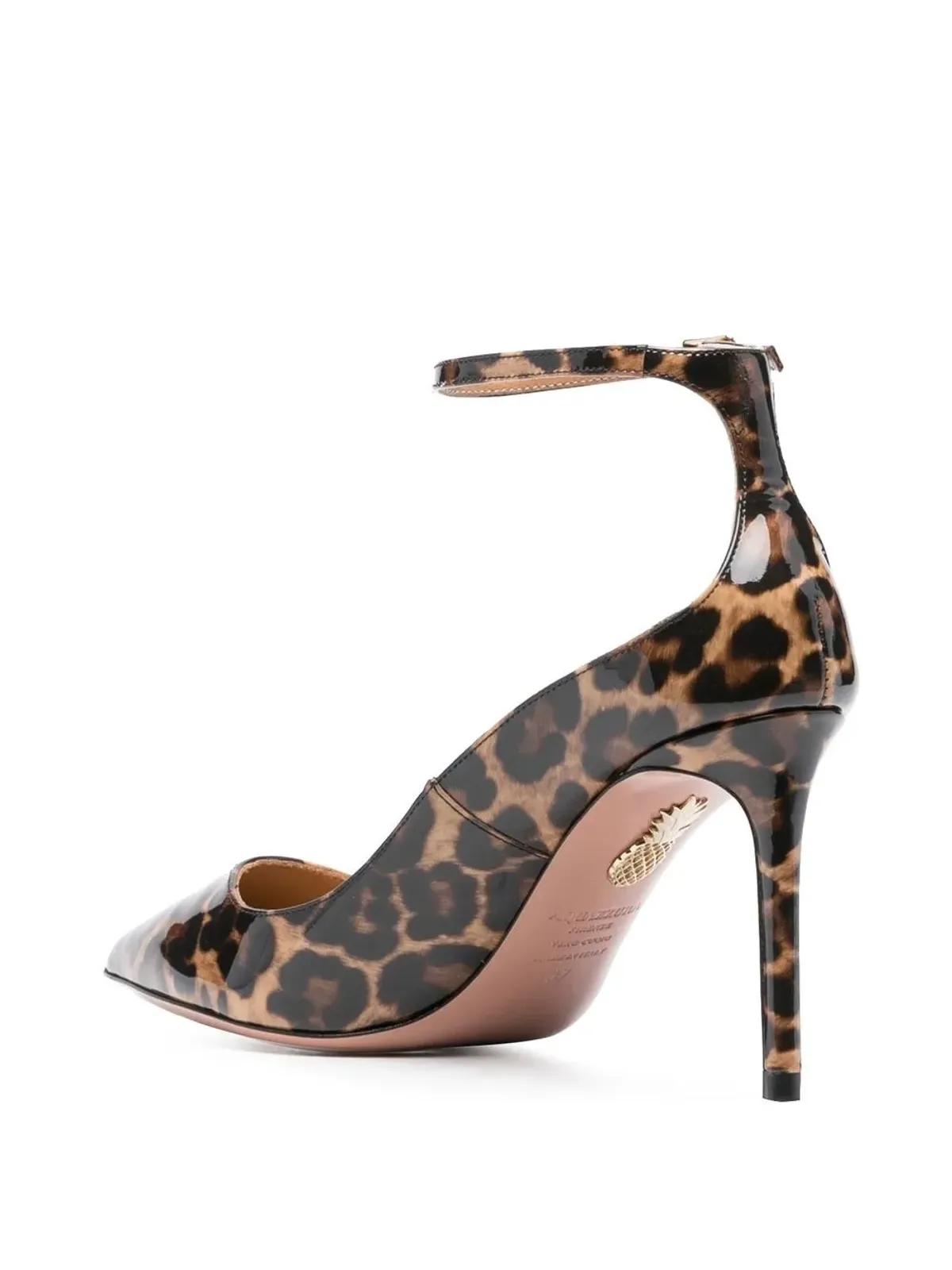 Aquazzura レオパード柄ミッドヒールパンプス ブラウン - 画像3