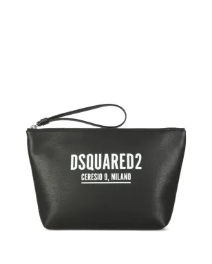 DSQUARED2 ロゴ ZIP クラッチバッグ - ブラック - サムネイル1