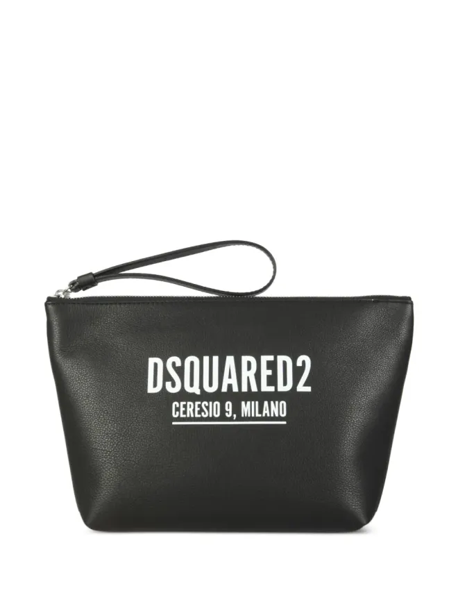 Dsquared2 DSQUARED2 ロゴ ZIP クラッチバッグ - ブラックの商品画像