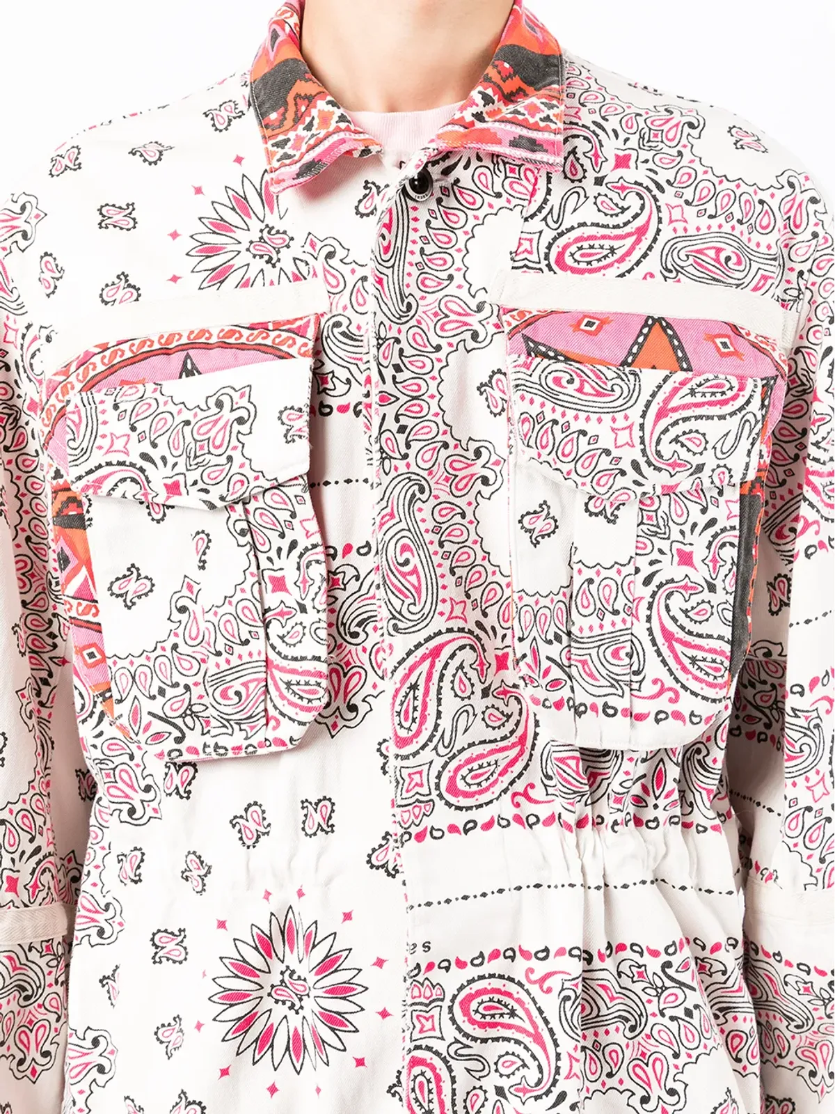 sacai ペイズリープリント シャツジャケット - 画像5