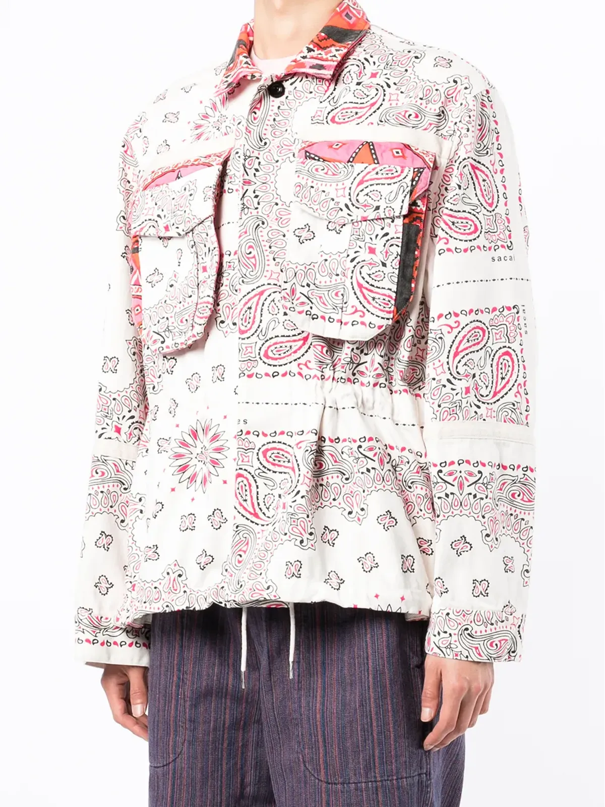 sacai ペイズリープリント シャツジャケット - 画像3