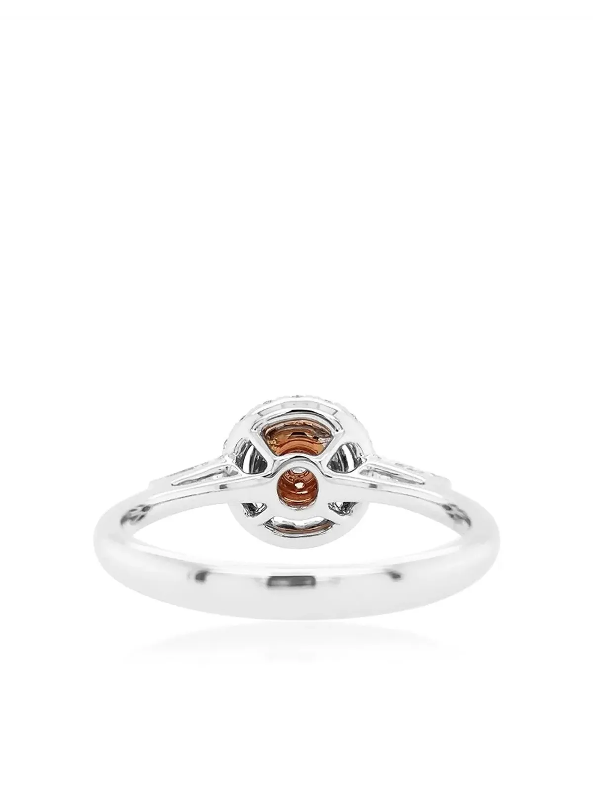 HYT Jewelry 18ktホワイトゴールド アーガイル ピンク ダイヤモンド エンゲージメントリング（シルバー） - 画像3