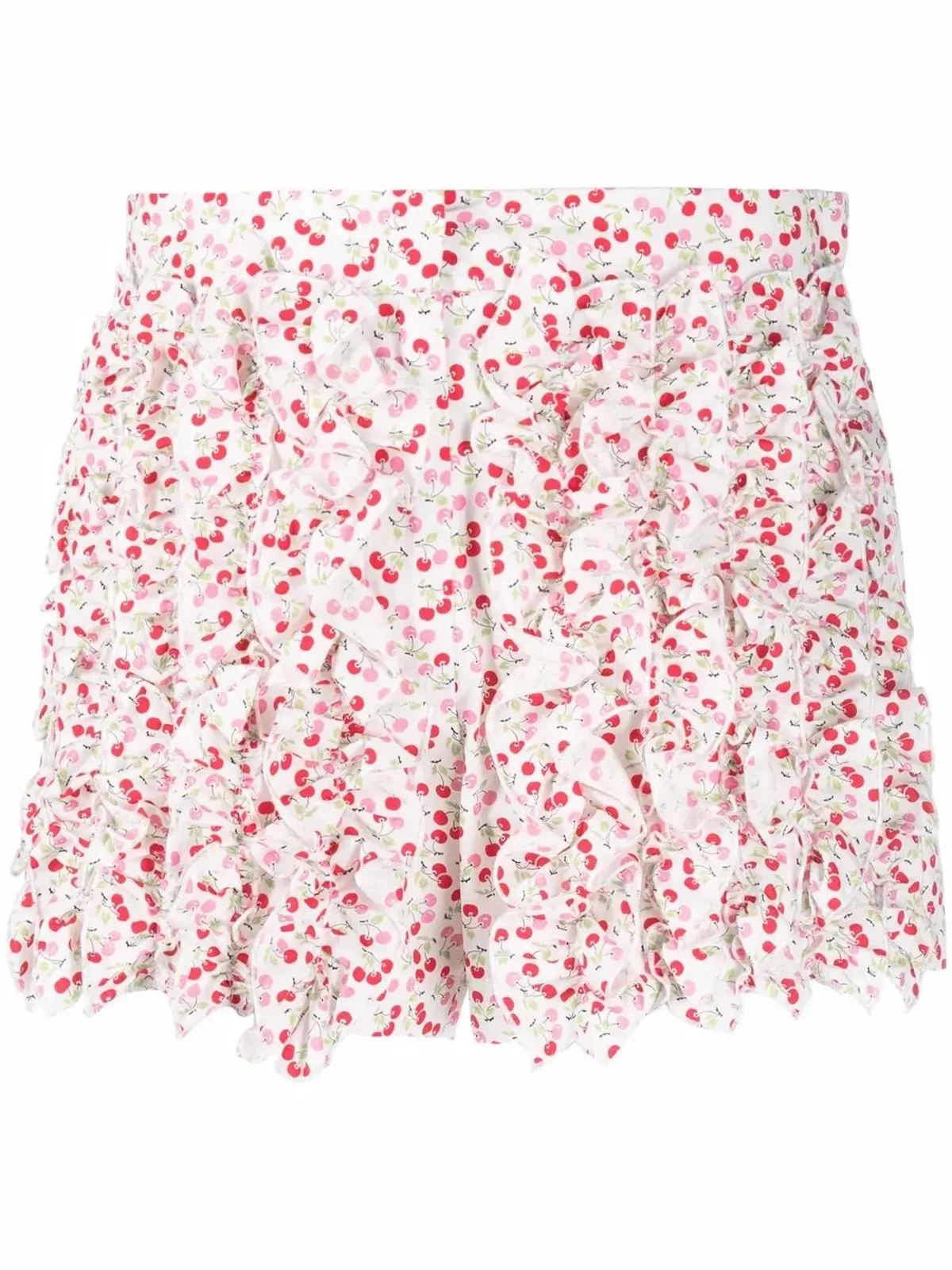 MSGM チェリープリントのフリルミニショーツ - 画像1