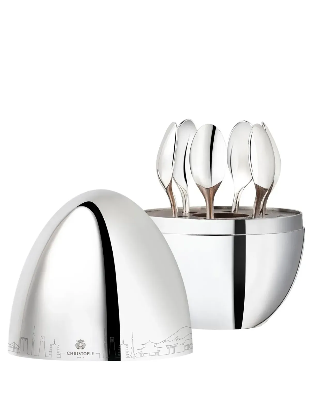 Christofle Mood Skyline Japan espresso spoons - Silver - 画像1