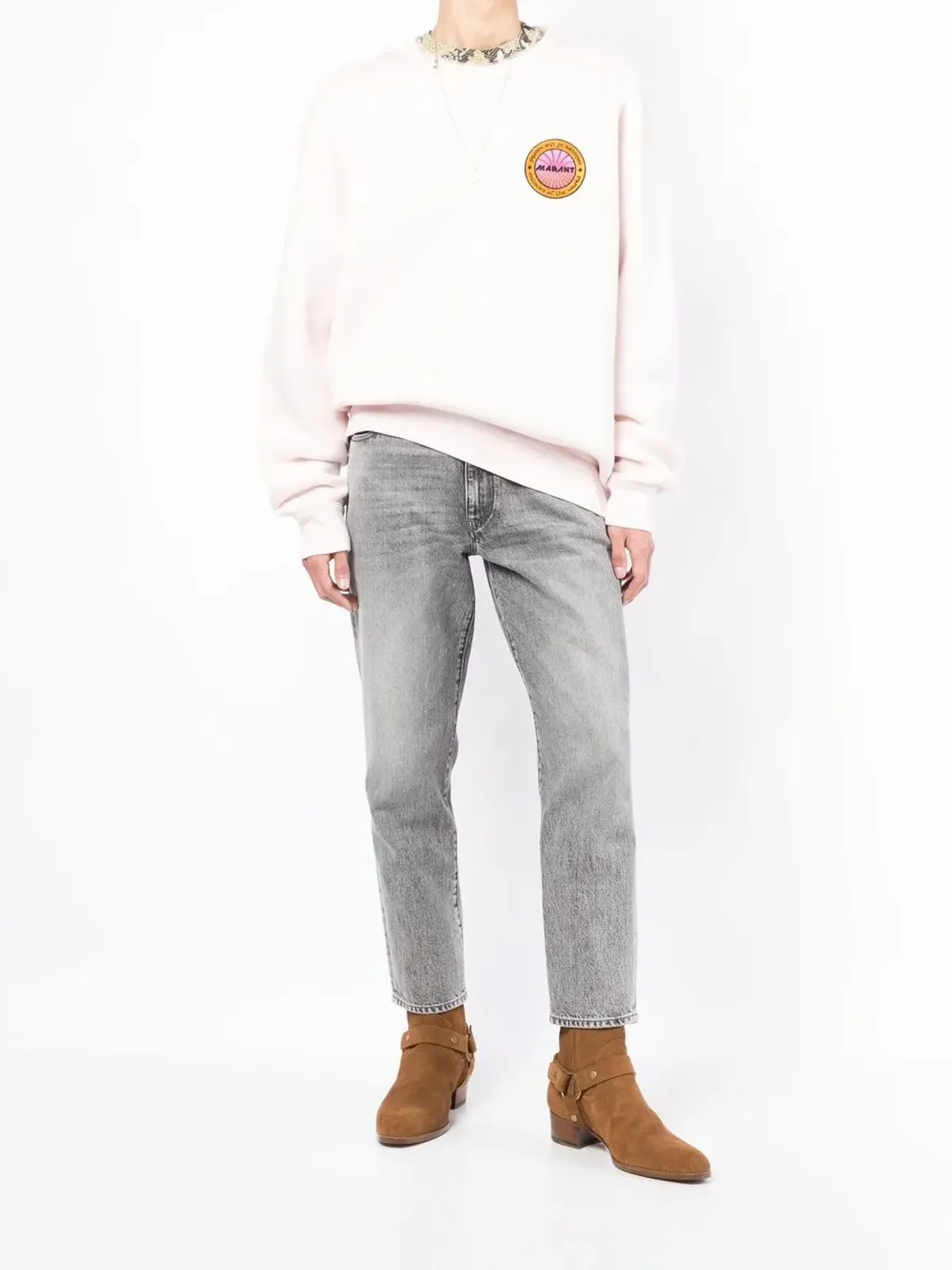 MARANT ロゴパッチ付きスウェットシャツ ピンク - 画像2