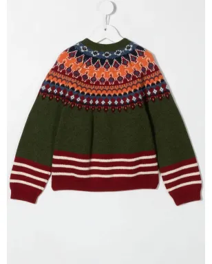 DSQUARED2 KIDS ボタンアップ式ニットカーディガン（グリーン） - サムネイル2