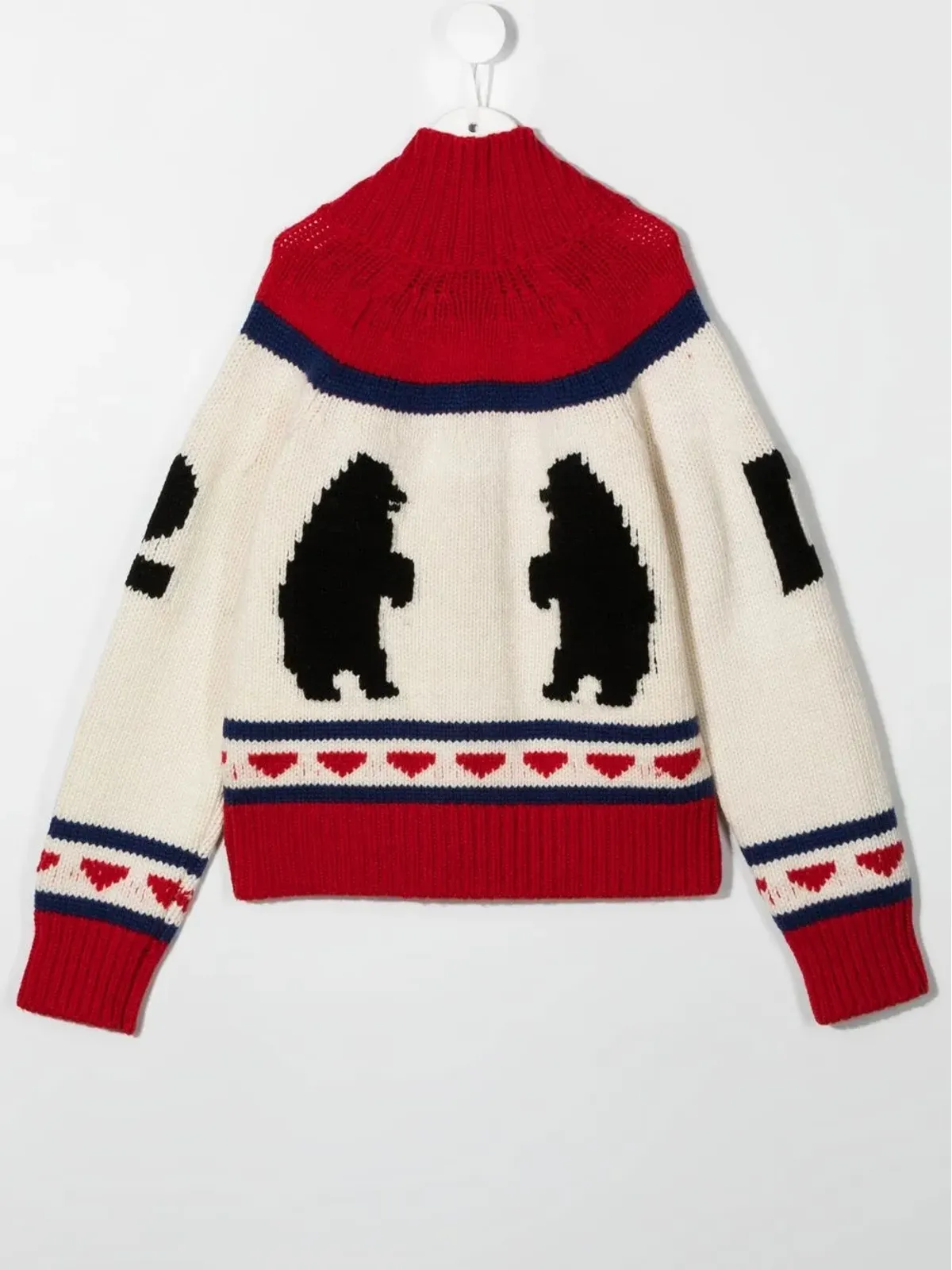 DSQUARED2 KIDS ポーラーベア柄ニットカーディガン - 画像2