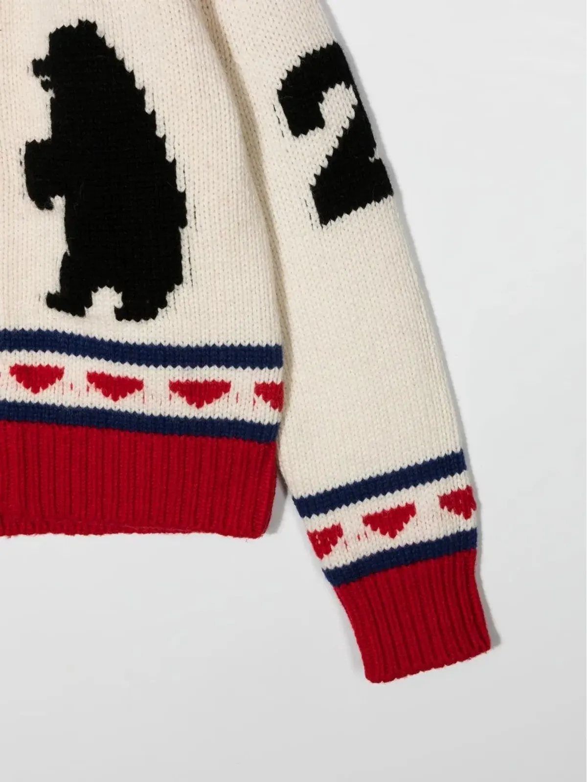 DSQUARED2 KIDS ポーラーベア柄ニットカーディガン - 画像3