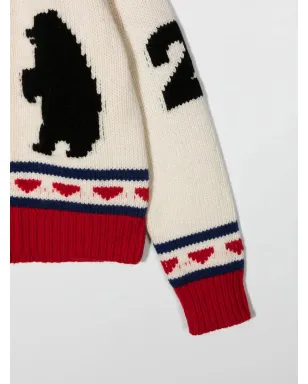DSQUARED2 KIDS ポーラーベア柄ニットカーディガン - サムネイル3