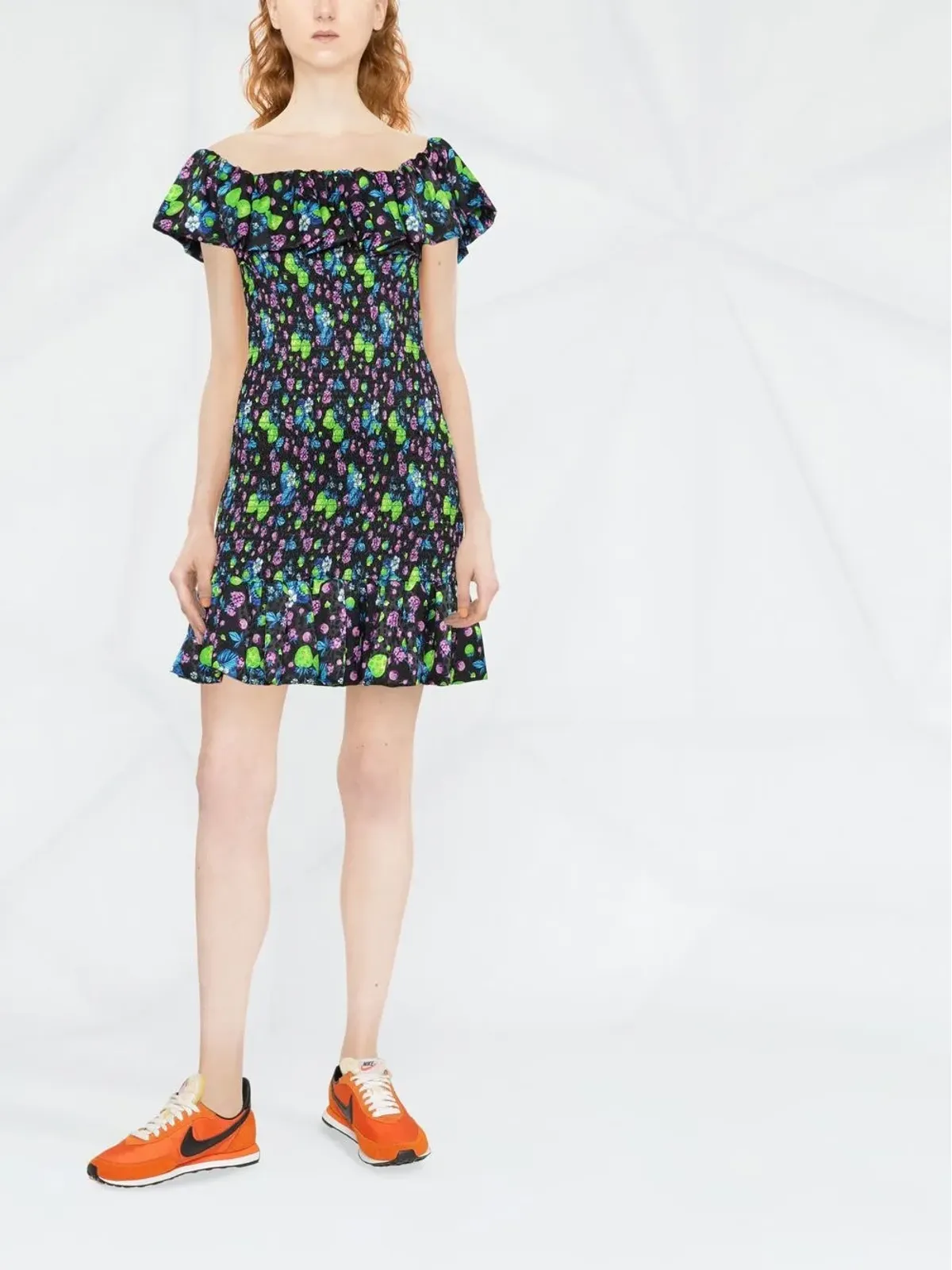 MSGM Amazing Berries jacquard mini dress - Black - 画像2