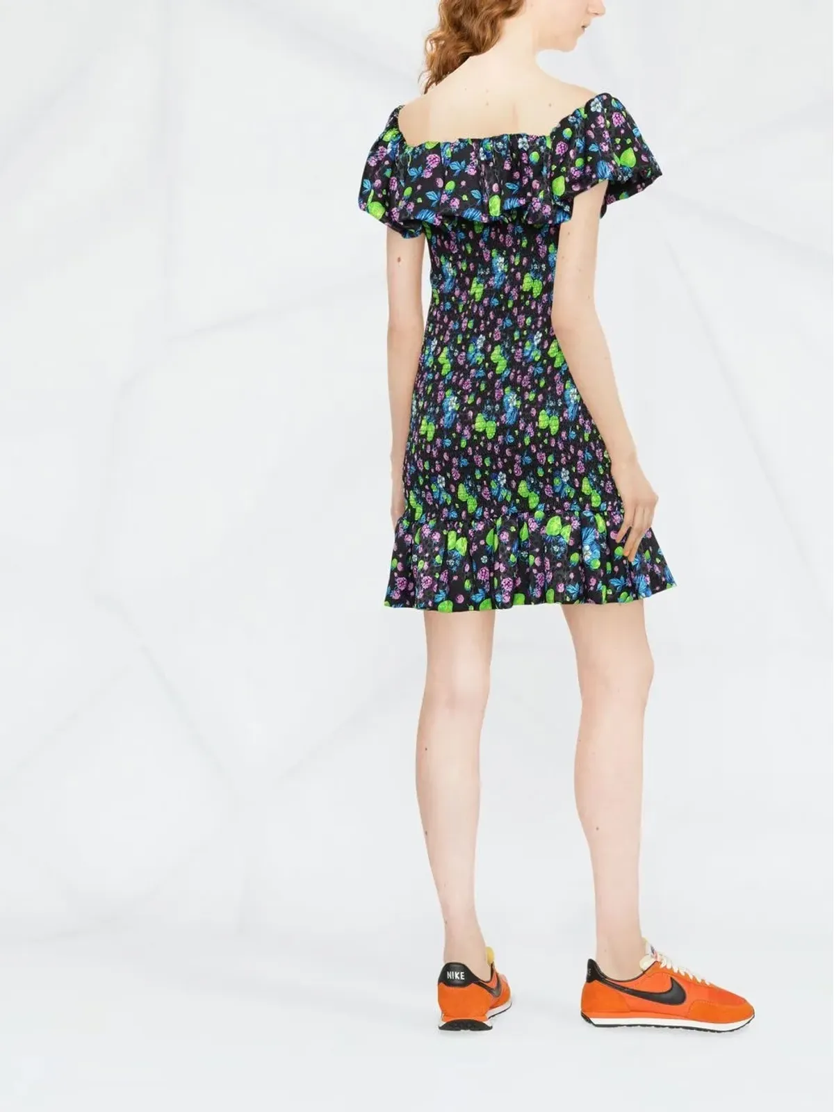 MSGM Amazing Berries jacquard mini dress - Black - 画像3