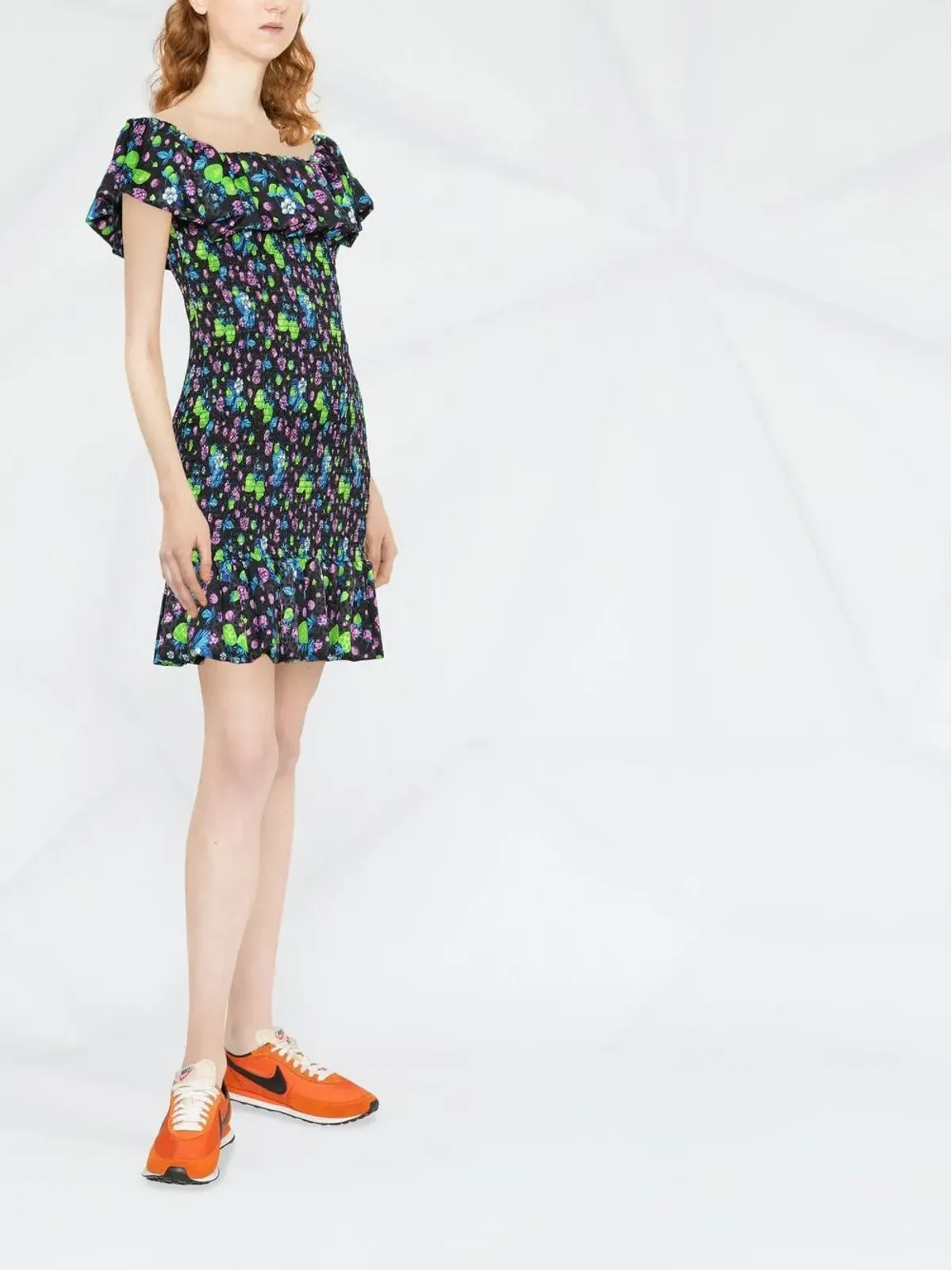 MSGM Amazing Berries jacquard mini dress - Black - 画像4