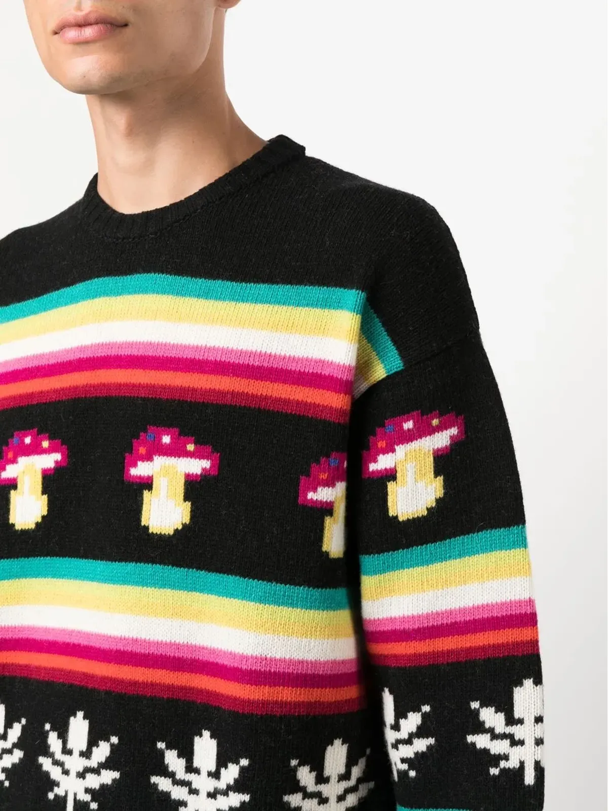 MSGM ジャカード柄クルーネックセーター - 画像5