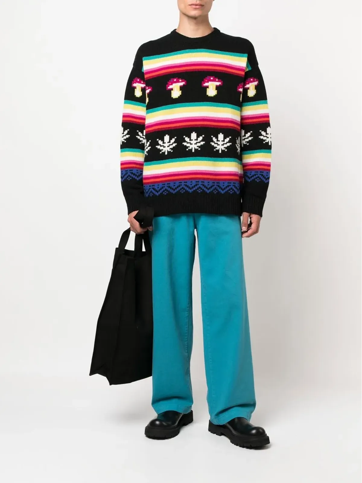 MSGM ジャカード柄クルーネックセーター - 画像2