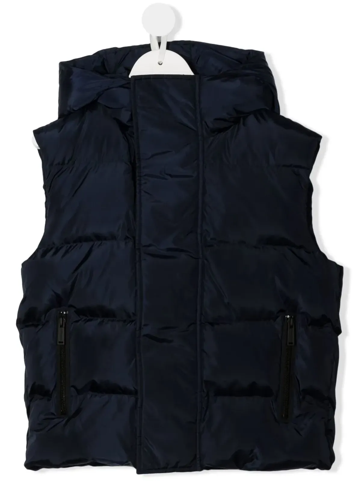 DSQUARED2 KIDS 後ろロゴ入りフード付きダウンジャケット - 画像1