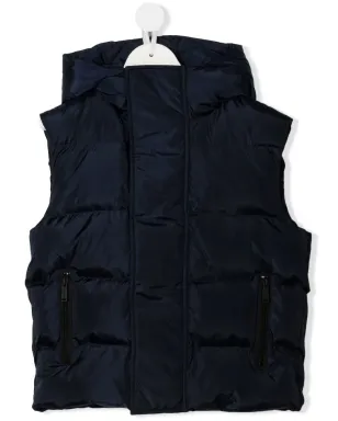 DSQUARED2 KIDS 後ろロゴ入りフード付きダウンジャケット - サムネイル1