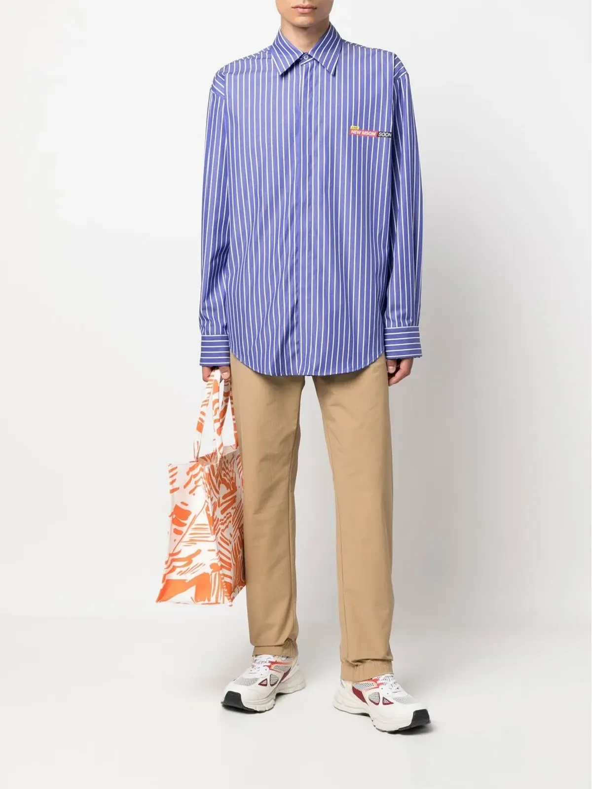 MSGM ロゴプリント ウエストゴムパンツ - 画像2