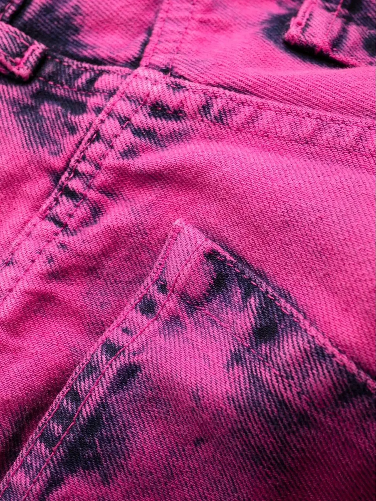 MSGM ツートーン・アシッドウォッシュ ジーンズ ピンク - 画像5