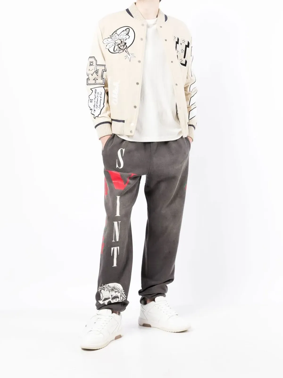 SAINT MXXXXXX x Vlone ロゴプリント ジョガーパンツ - 画像2