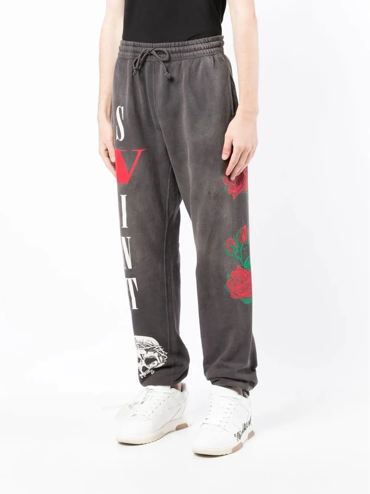 SAINT MXXXXXX x Vlone ロゴプリント ジョガーパンツ - 画像3