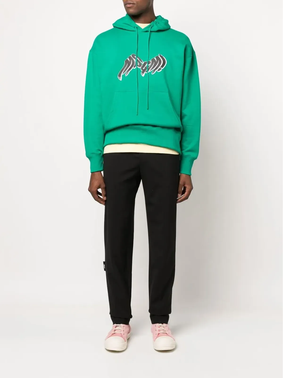 MSGM ロゴウエストバンド・ストレートパンツ - 画像2