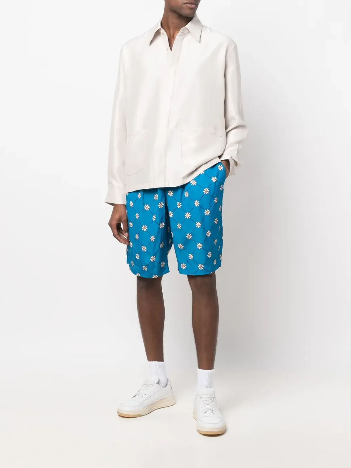 Marni デイジープリント トラックショーツ - 画像2