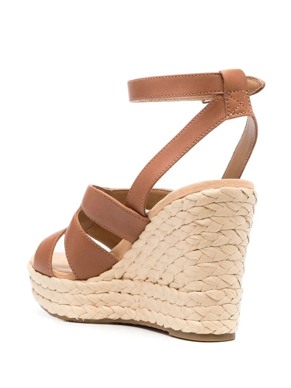 UGG 編み込みウェッジヒール付きエスパドリーユ ブラウン - 画像3
