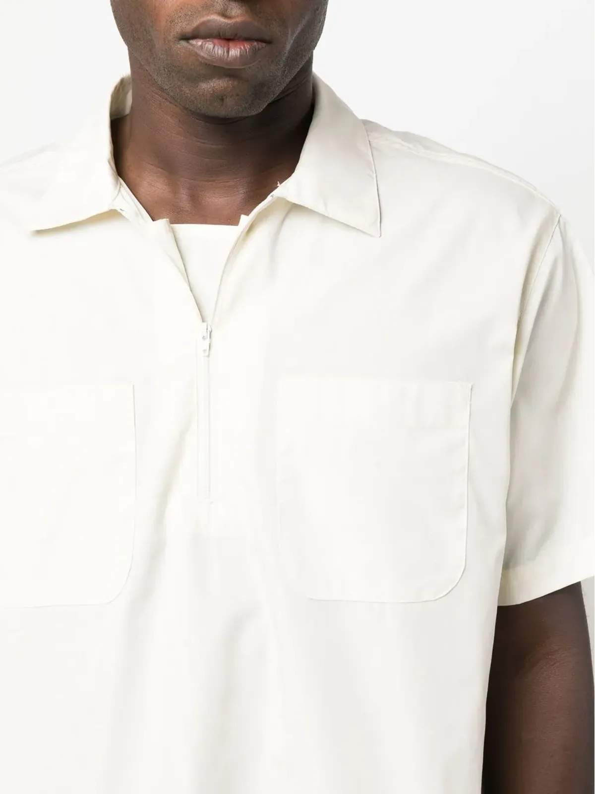 Engineered Garments 半ジップ コットン混紡 シャツ - 画像5