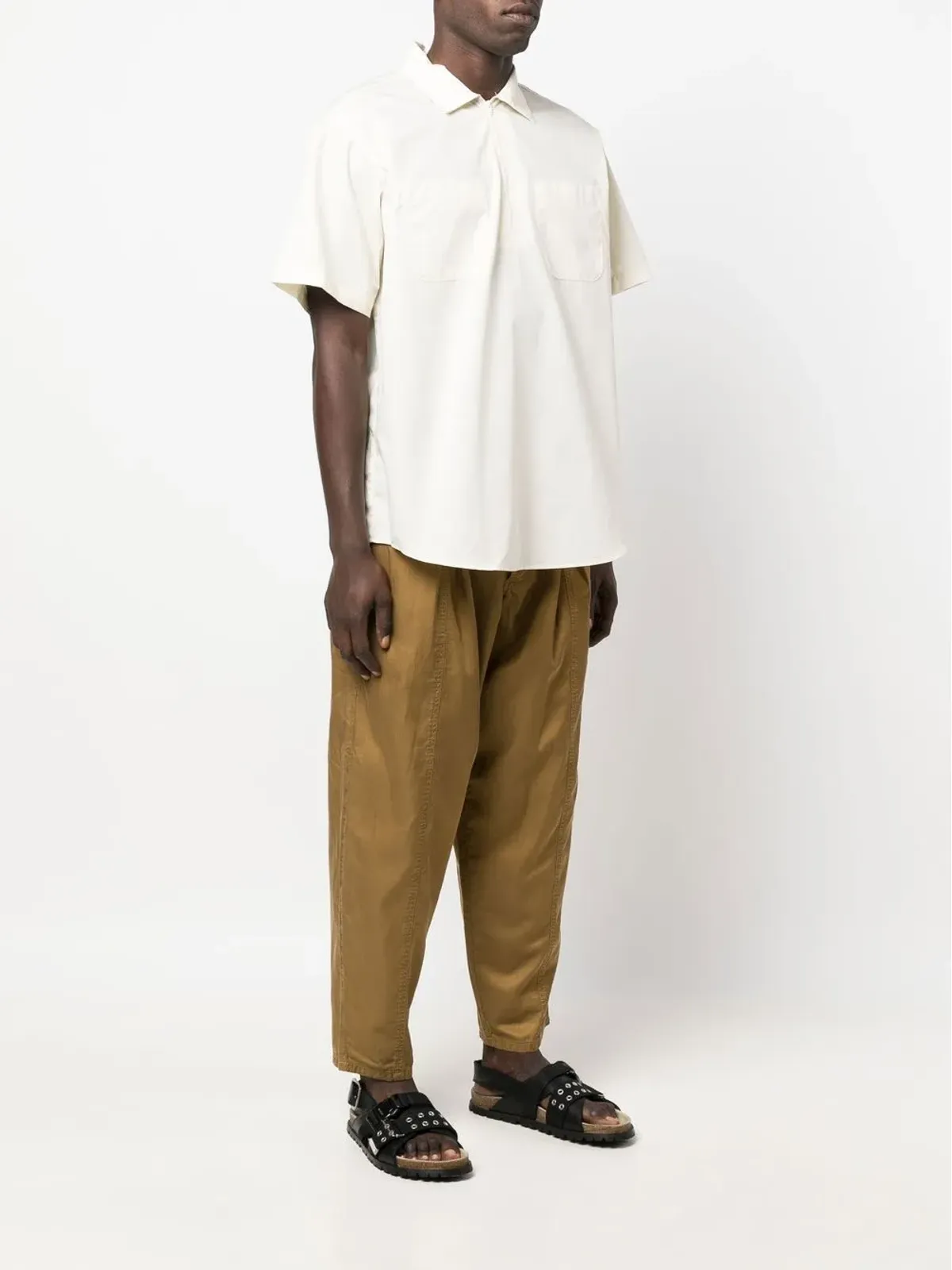 Engineered Garments 半ジップ コットン混紡 シャツ - 画像3