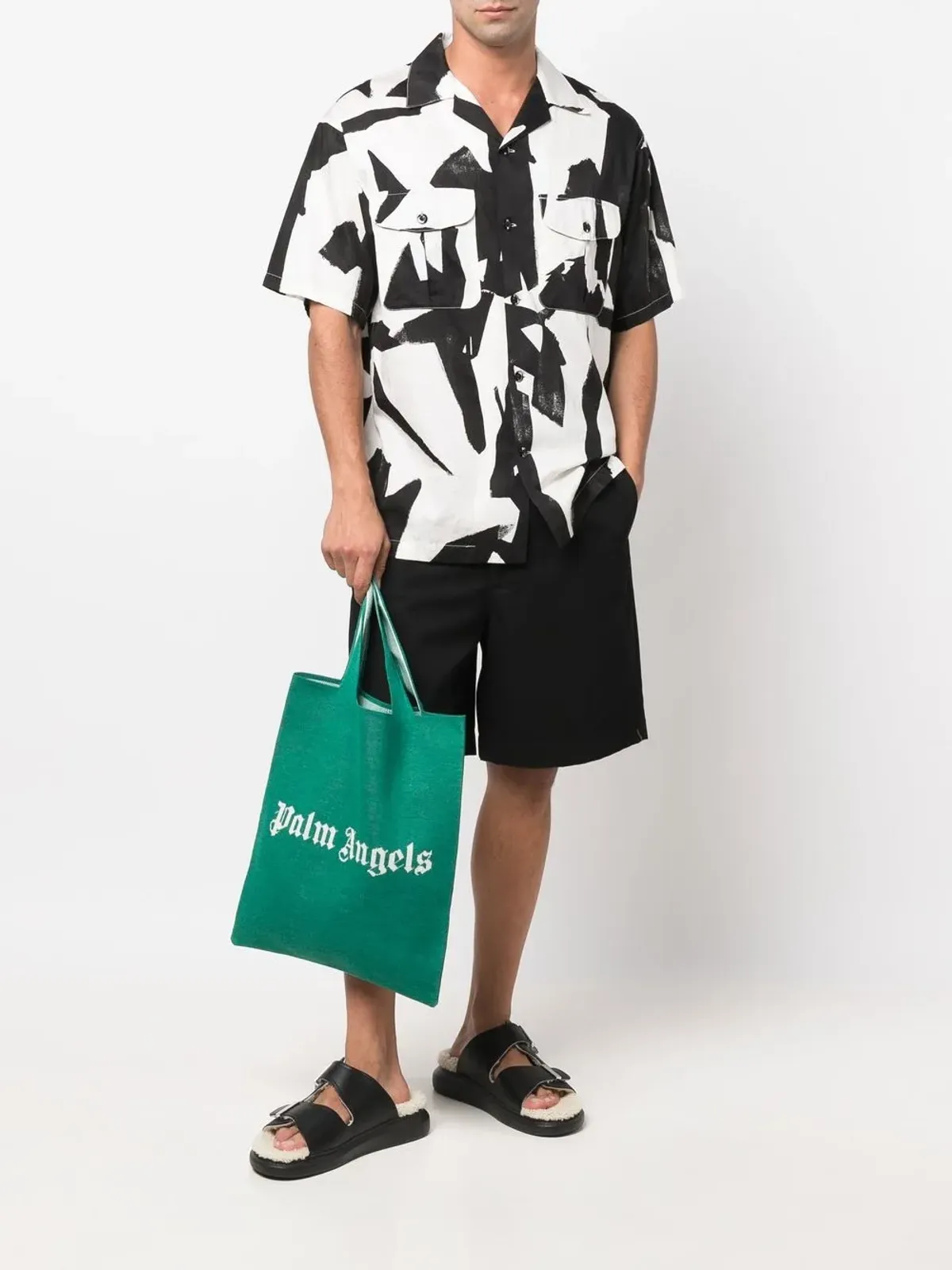 Palm Angels ロゴプリント トートバッグ - 画像2