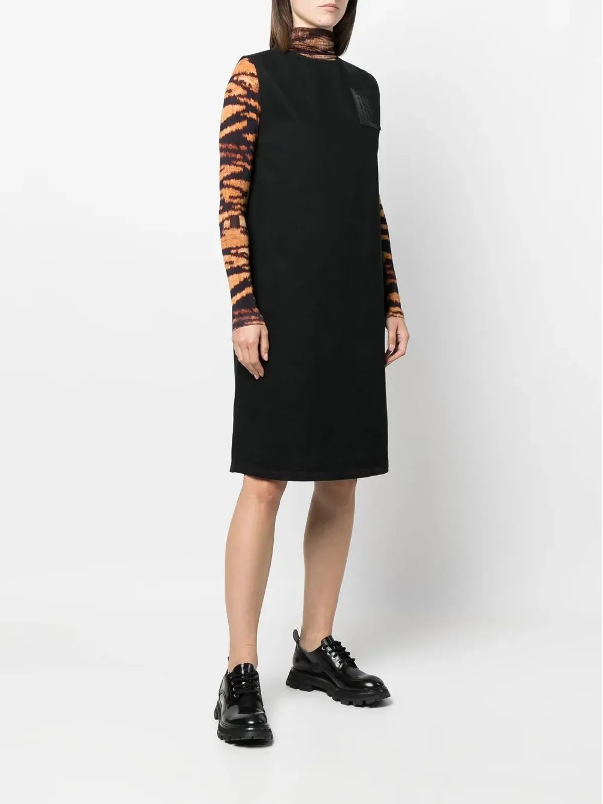 Raf Simons ノースリーブ ロゴパッチ シフトドレス - 画像3