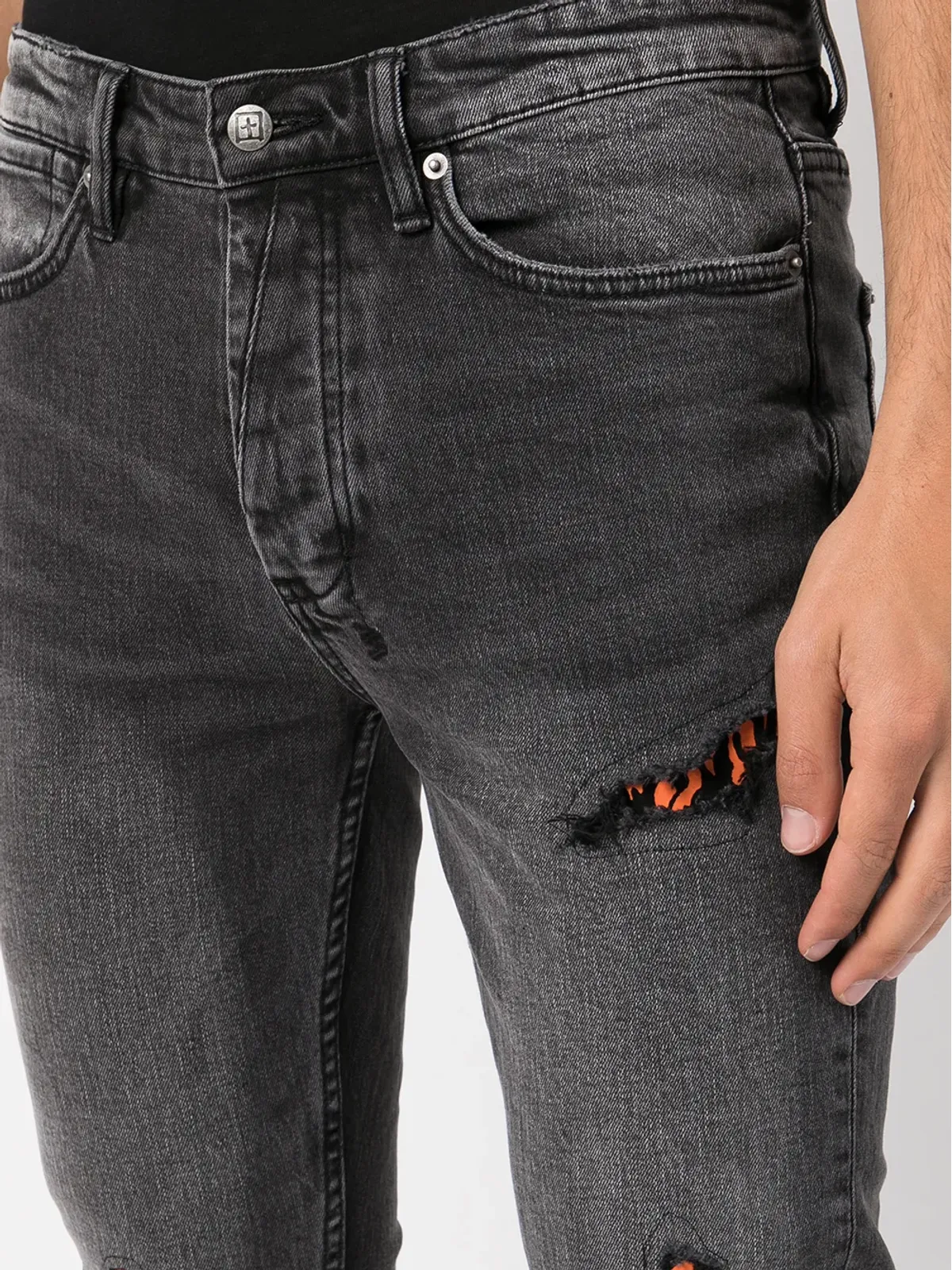 Ksubi リップドディテール スキニージーンズ - 画像5