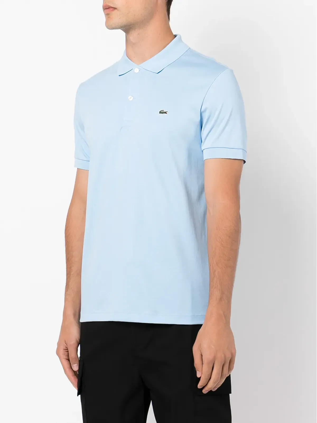 Lacoste ロゴパッチ コットンポロシャツ - 画像3