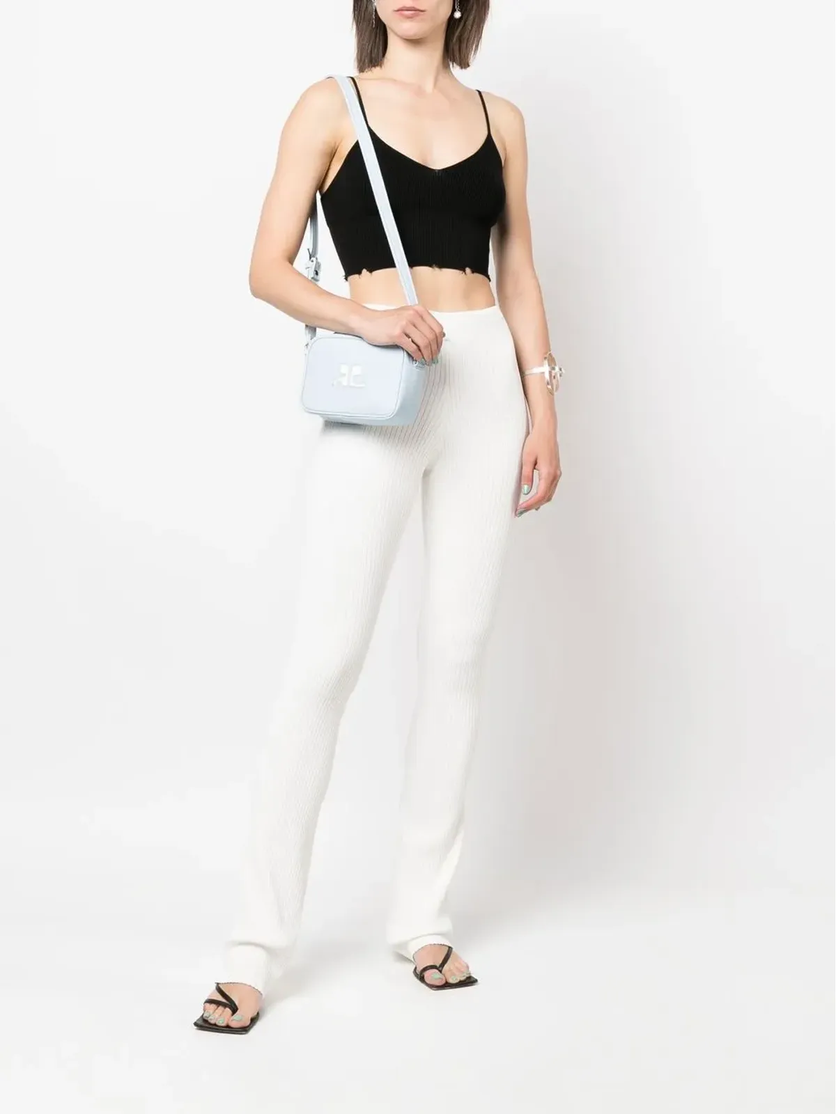 Courrèges ロゴパッチ クロスボディバッグ - 画像2