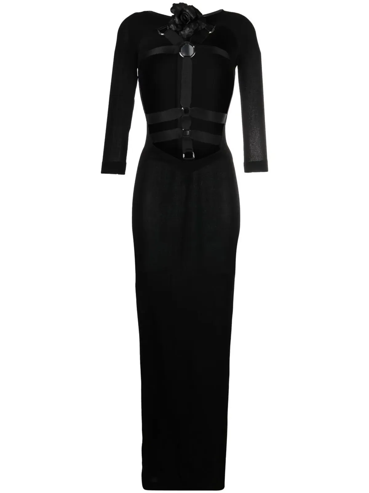 Roberto Cavalli カットアウトディテール マキシドレス - ブラック - 画像1