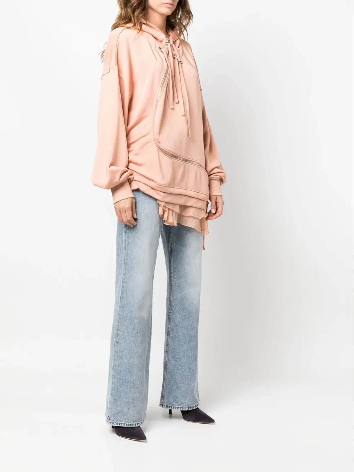 Diesel F-Banazip アシンメトリックフーディー - 画像3