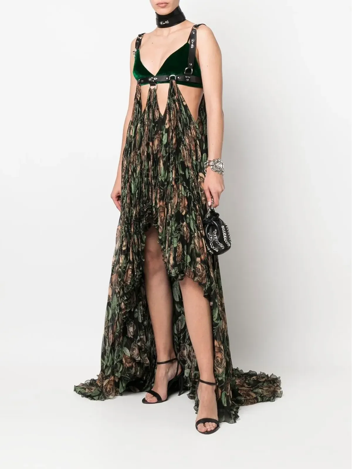 Roberto Cavalli パターン柄プリーツ マキシドレス - 画像2