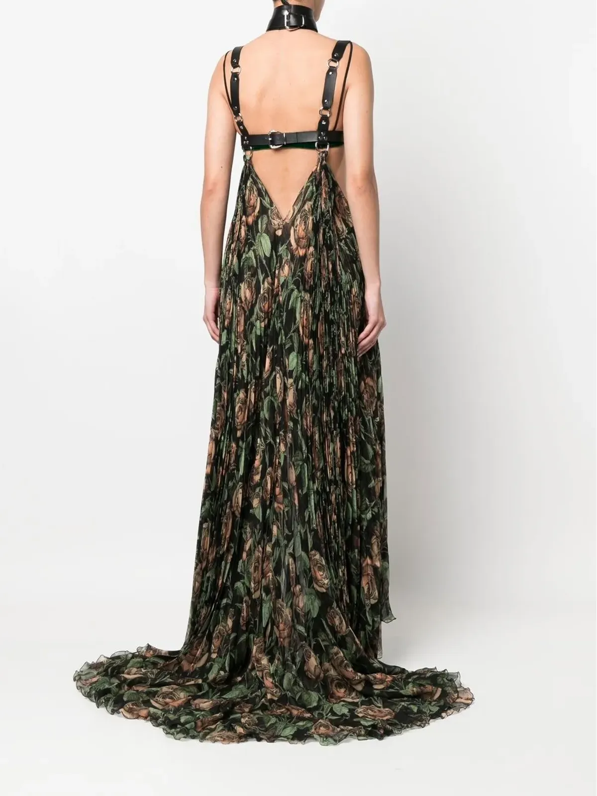 Roberto Cavalli パターン柄プリーツ マキシドレス - 画像4