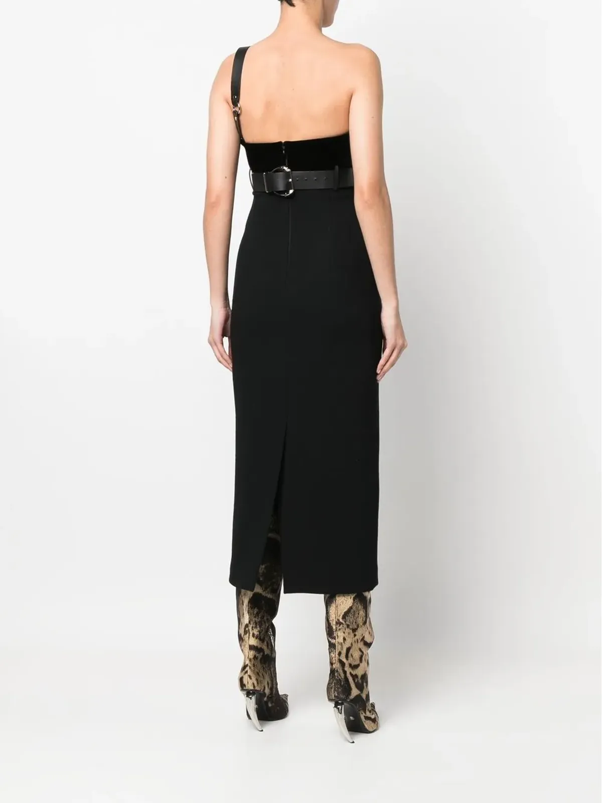 Roberto Cavalli バックルディテール ミディドレス - 画像4