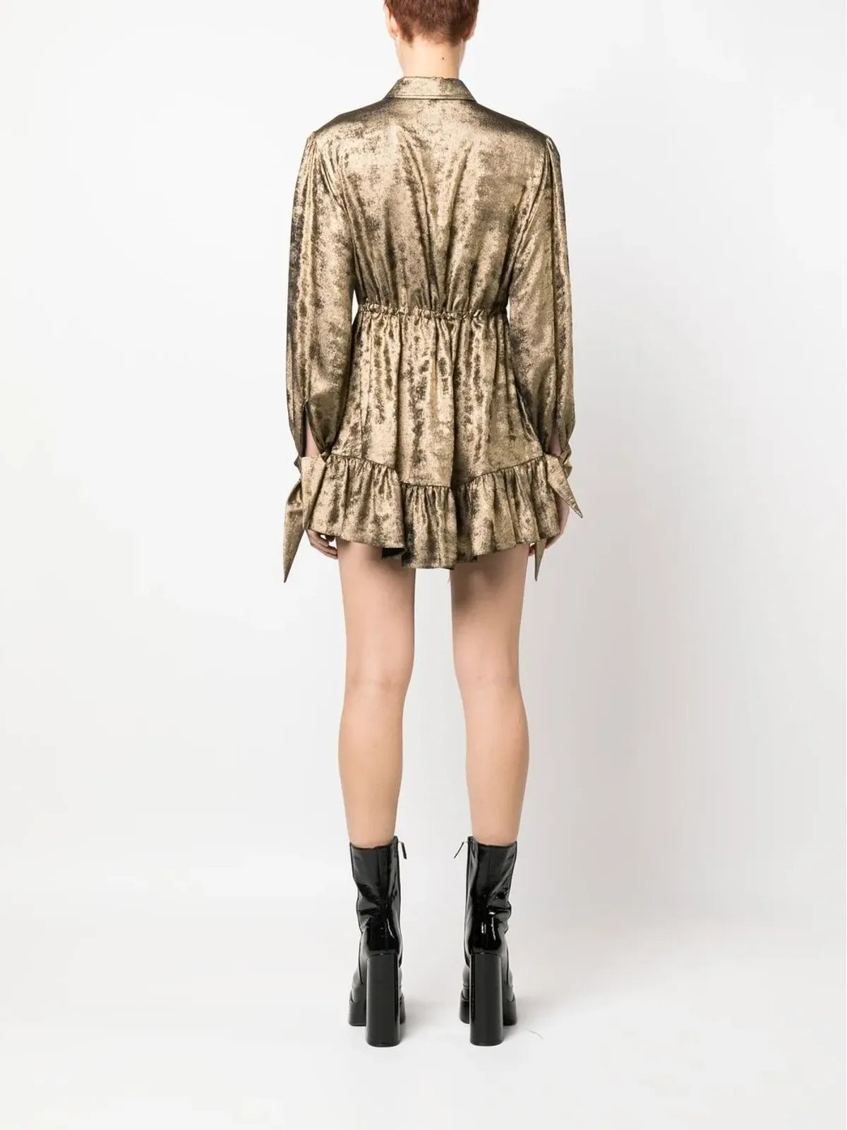Roberto Cavalli メタリックエフェクト シャツドレス - 画像4