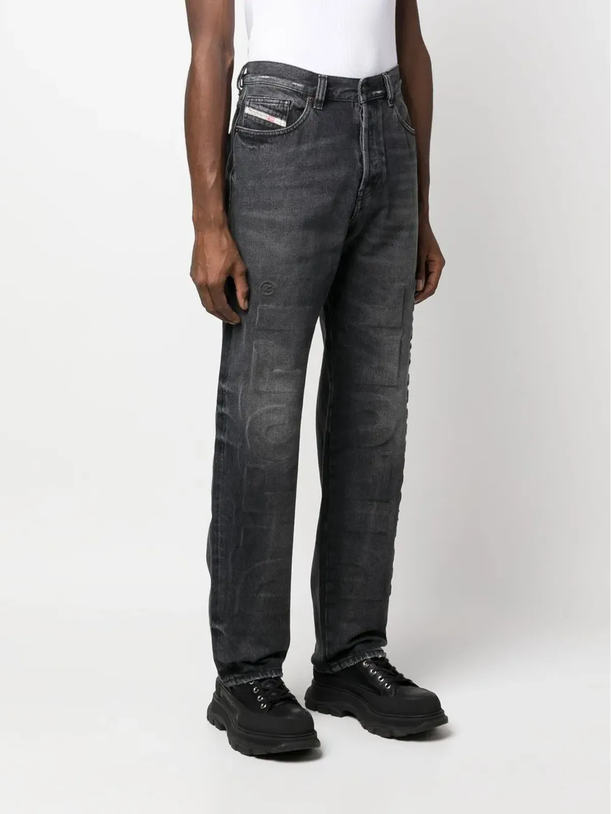Diesel 2010 D-Macs 007J5 ストレートレッグジーンズ - ブラック - 画像3