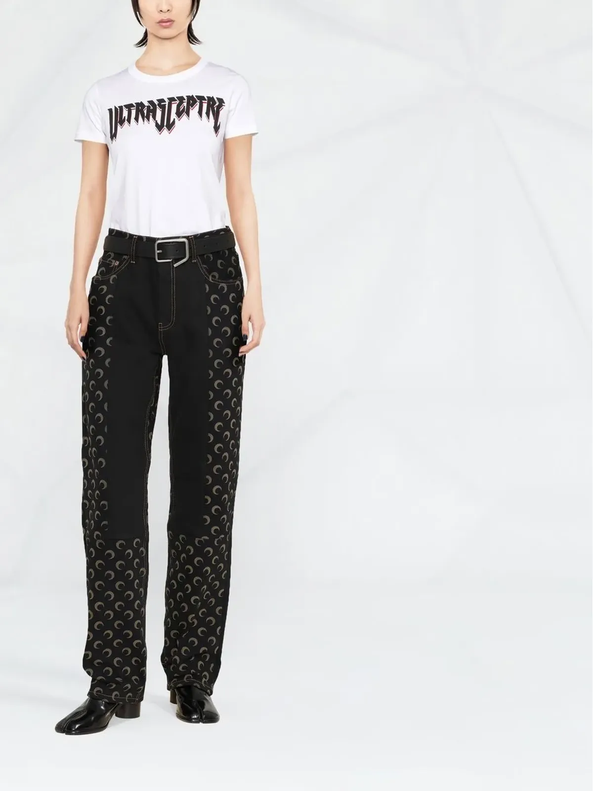Raf Simons グラフィックプリント コットンTシャツ（ホワイト） - 画像2