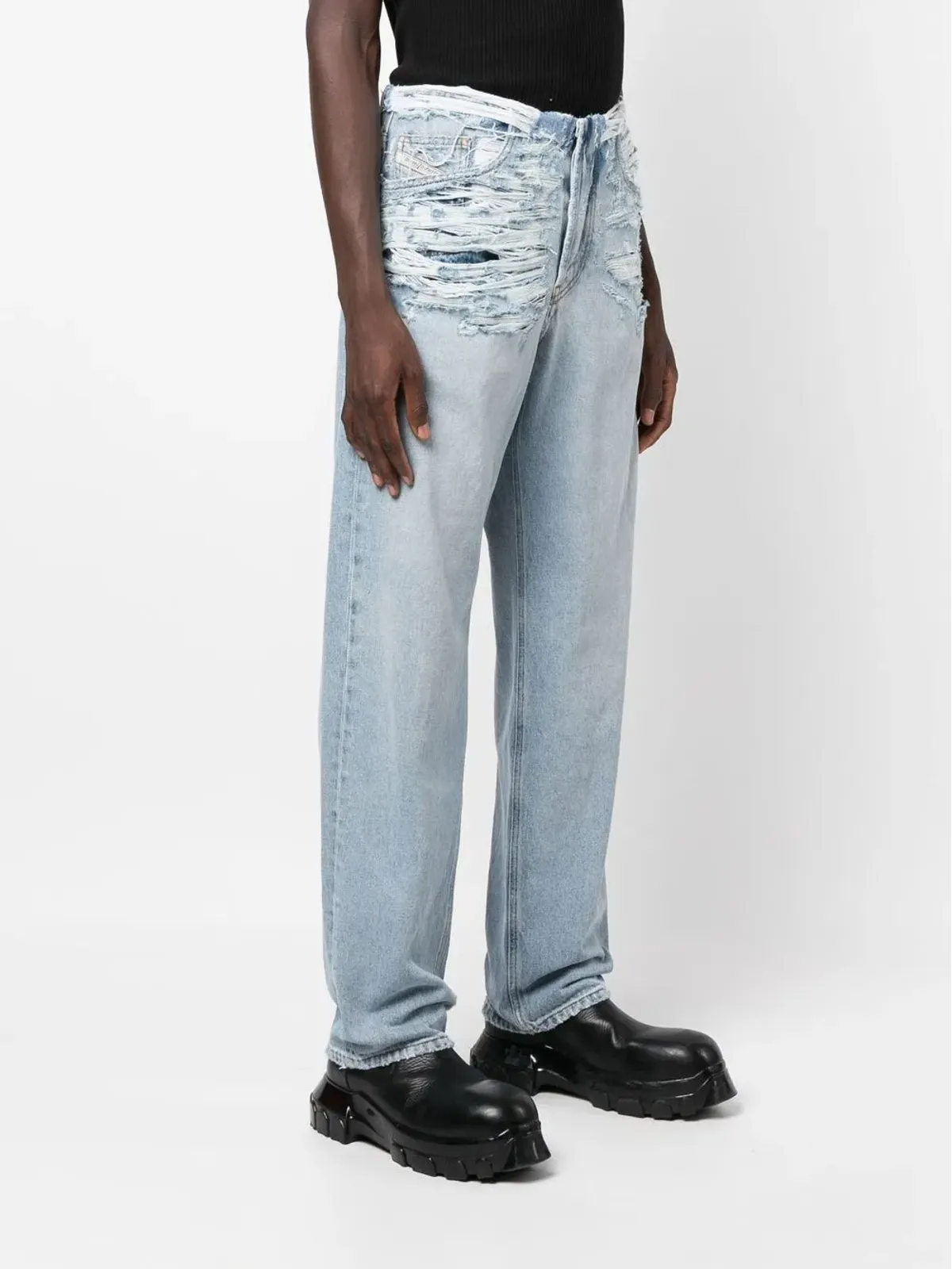 Diesel リップドストレートジーンズ - 画像3