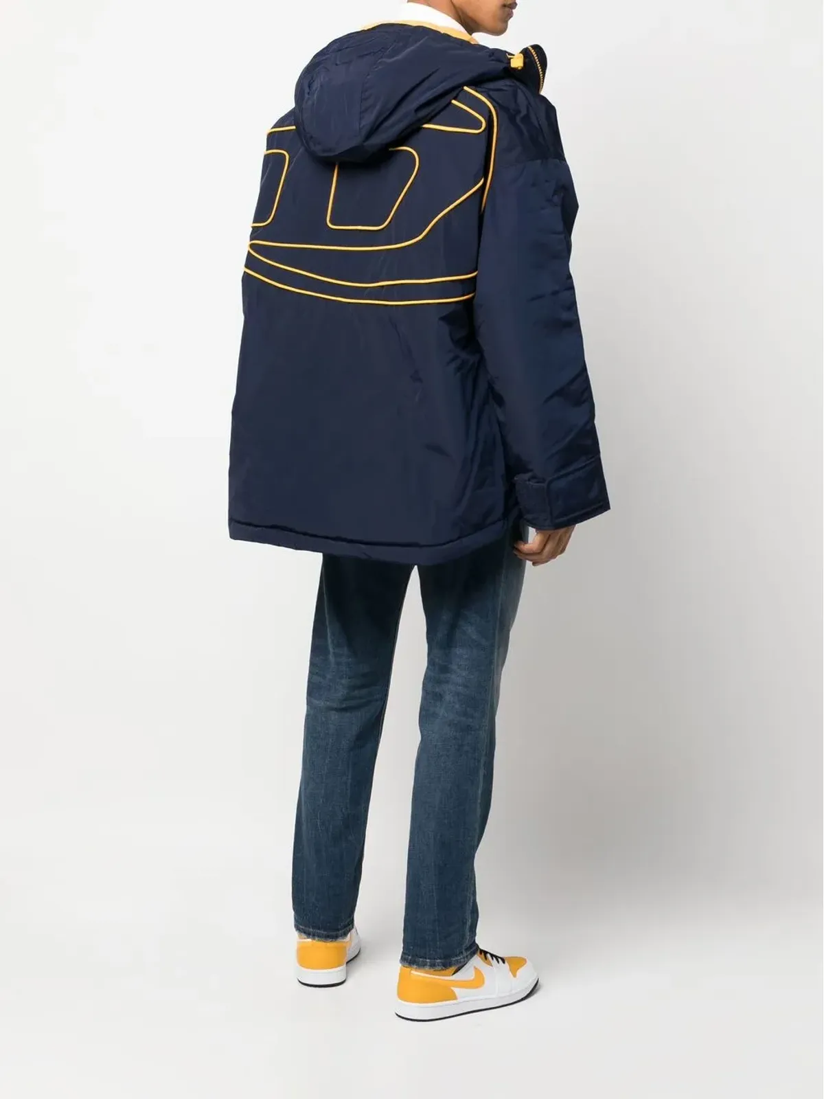 Diesel フーデッド ロゴプリント ジャケット - 画像2