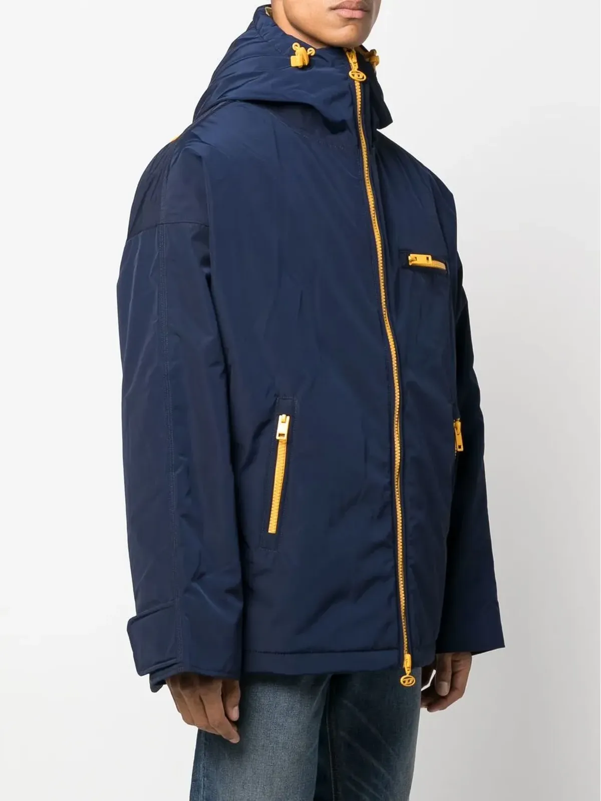 Diesel フーデッド ロゴプリント ジャケット - 画像4