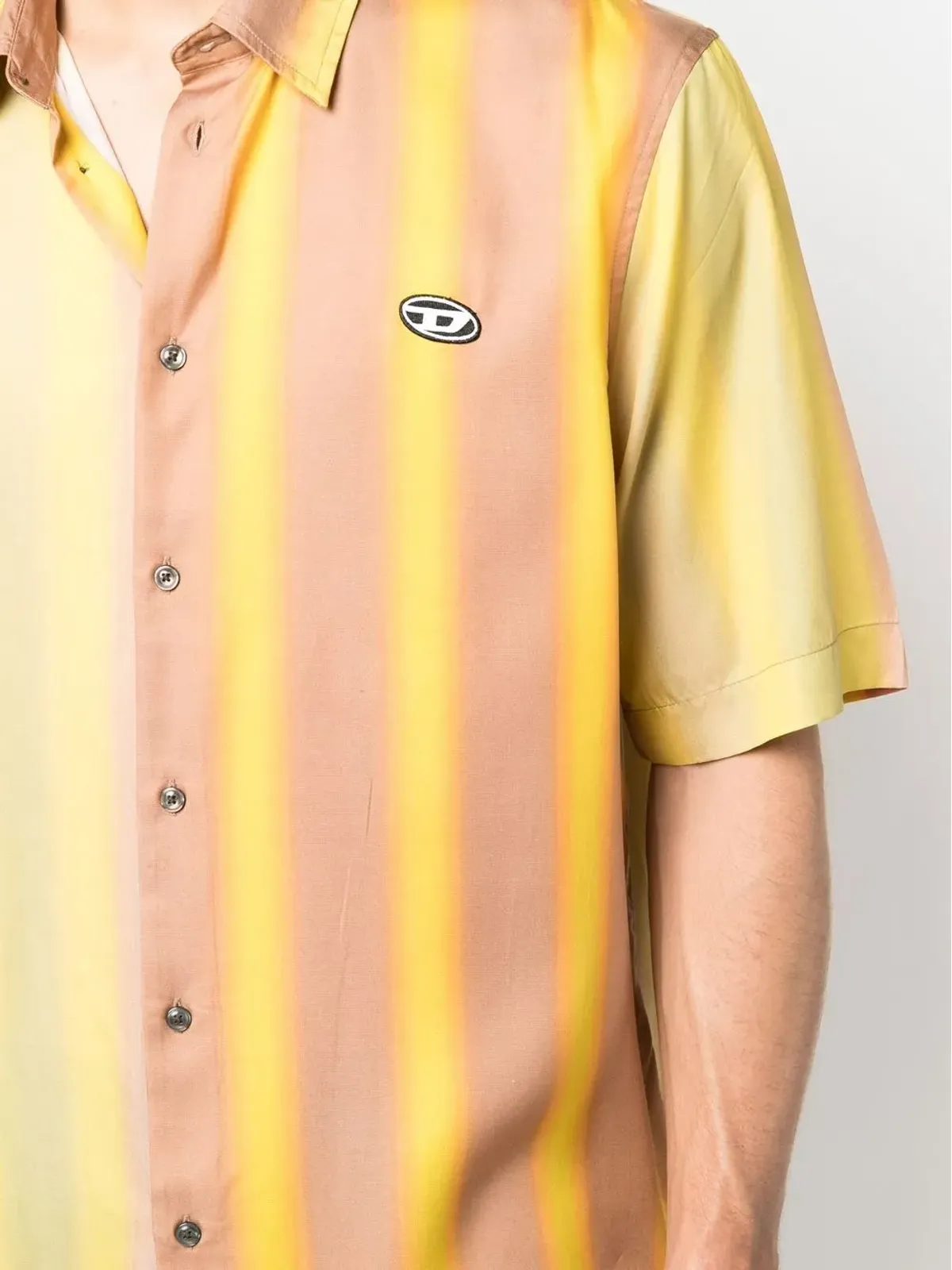 Diesel ストライプ柄ショートスリーブシャツ - Yellow - 画像5
