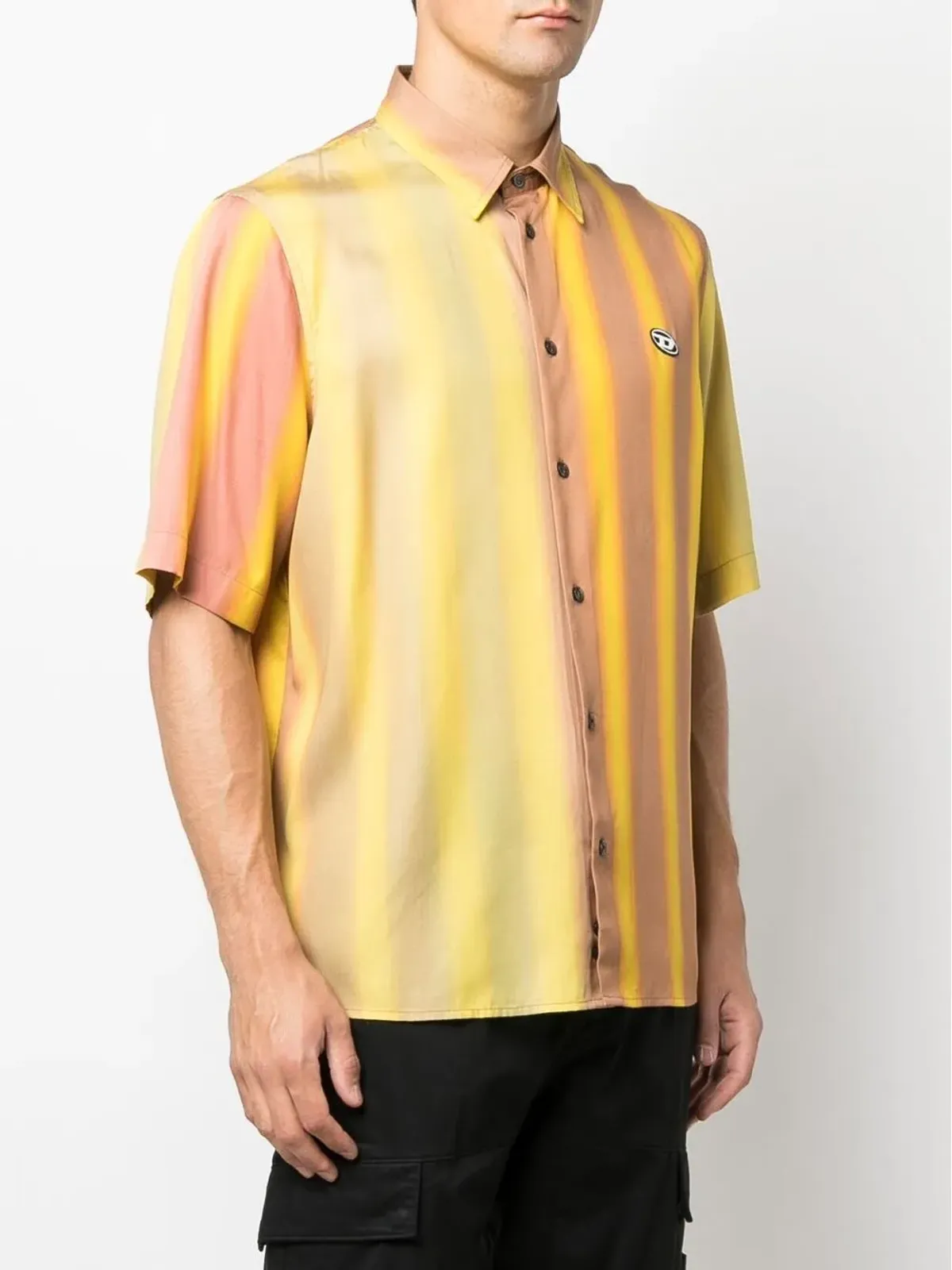 Diesel ストライプ柄ショートスリーブシャツ - Yellow - 画像3