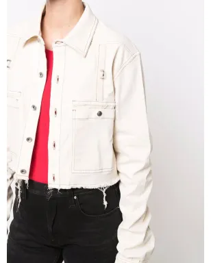 Rick Owens DRKSHDW クロップドデニムボタンアップジャケット - サムネイル5