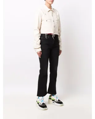 Rick Owens DRKSHDW クロップドデニムボタンアップジャケット - サムネイル3
